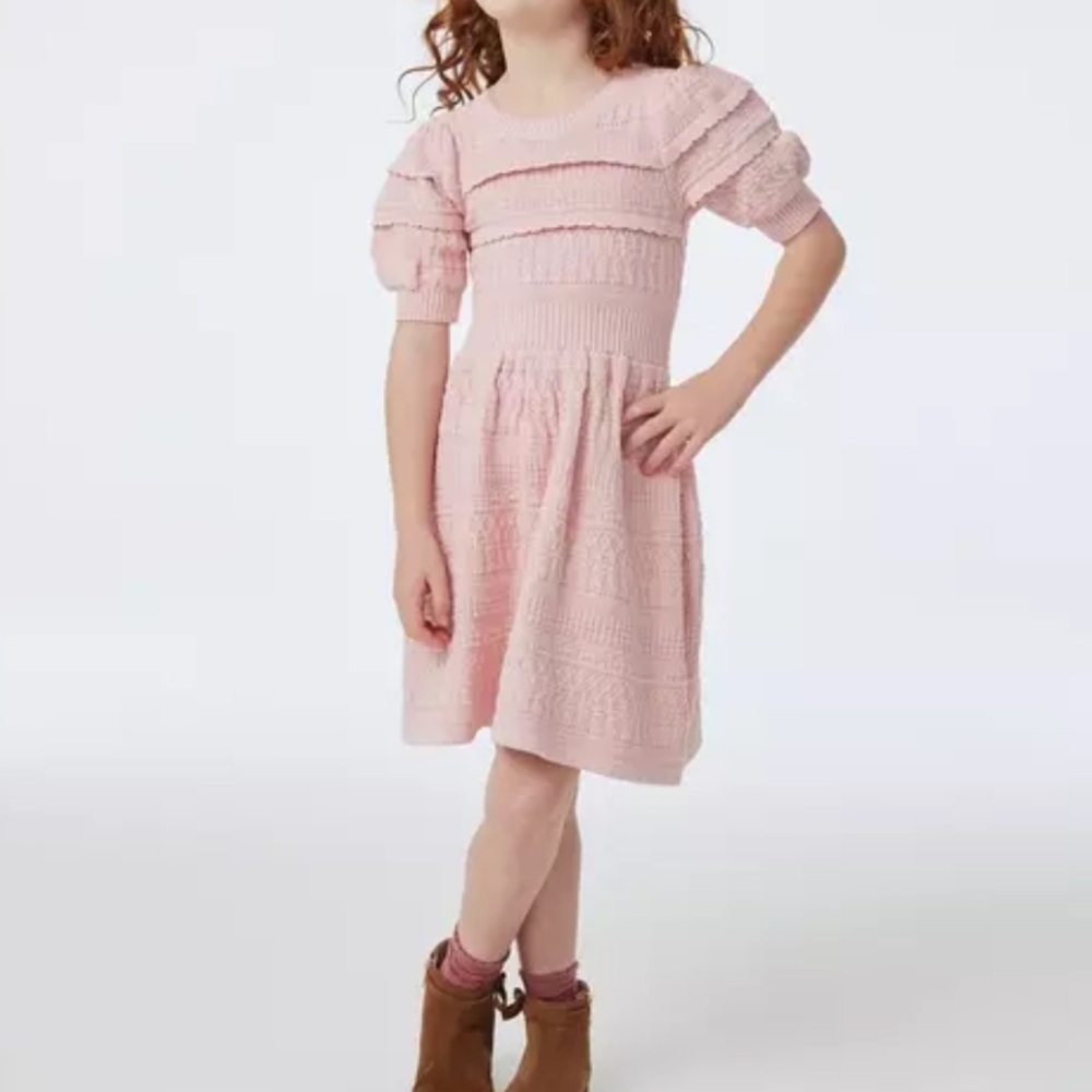 Janie and Jack peachskin the heights sweater dress size 14